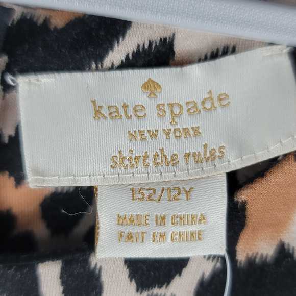 Kate Spade New York Skirt the Rules Leopard Dress Girls 12 NWT MSRP $128 - Picture 4 of 5
